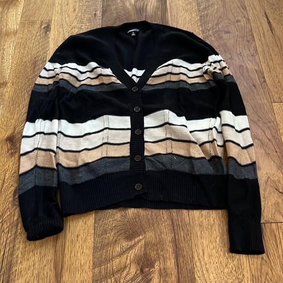 Minnie Rose Woman’s Striped Cardigan Size XS - Picture 1 of 5